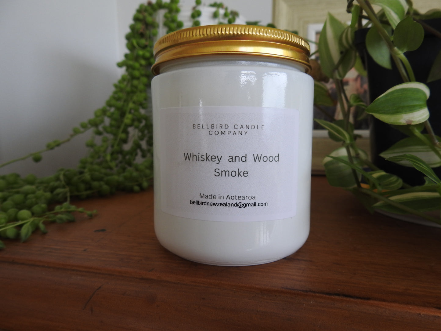 WHISKEY AND WOODSMOKE Gift Boxed   Soy Candle